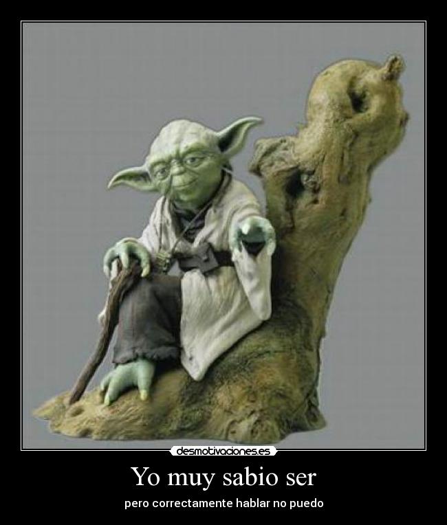 carteles yoda star wars friki guerra galaxias cine clasico desmotivaciones