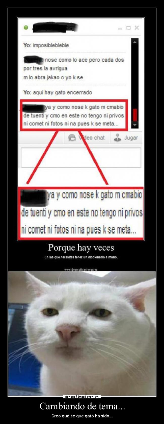 Cambiando de tema... - Creo que se que gato ha sido....