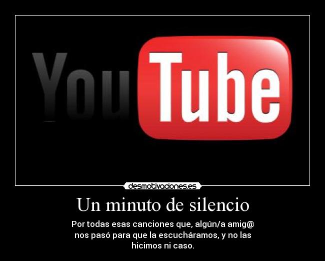 carteles silencio youtube desmotivaciones