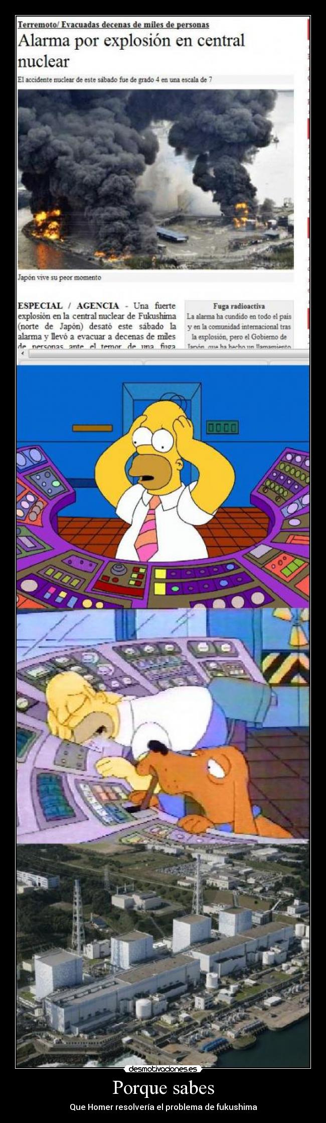 Porque sabes - Que Homer resolvería el problema de fukushima