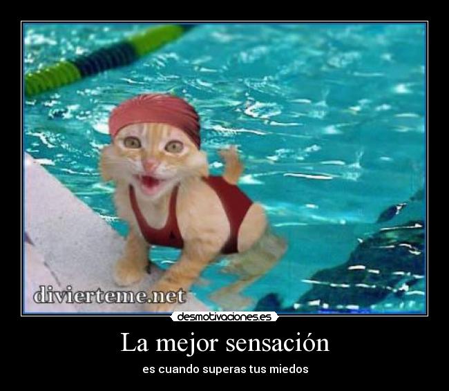 La mejor sensación - es cuando superas tus miedos