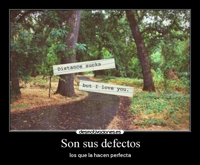 Son sus defectos - los que la hacen perfecta