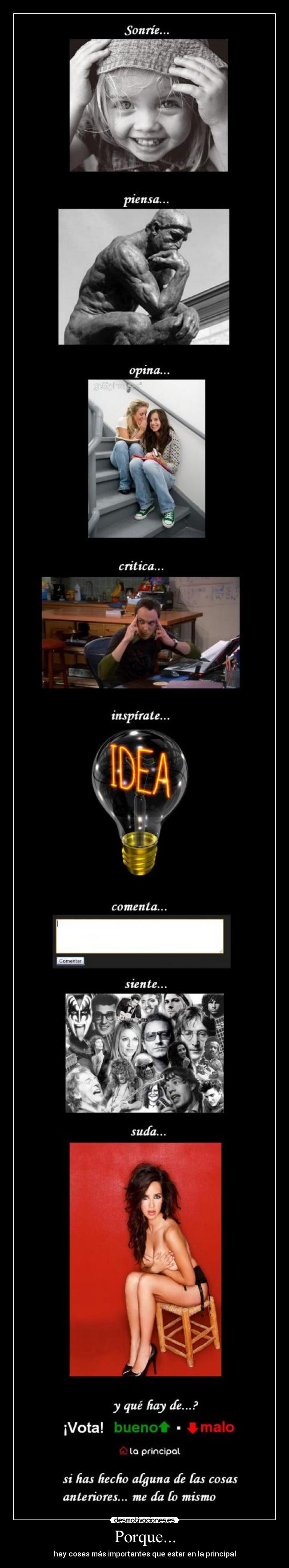 carteles principal votar sudar pensar desmotivaciones
