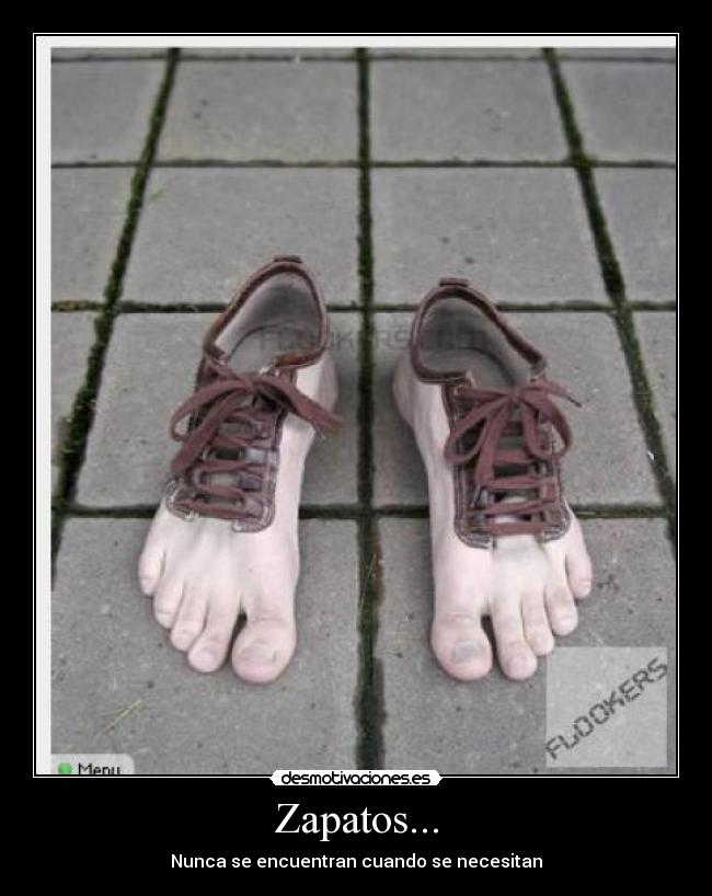 Zapatos... - Nunca se encuentran cuando se necesitan