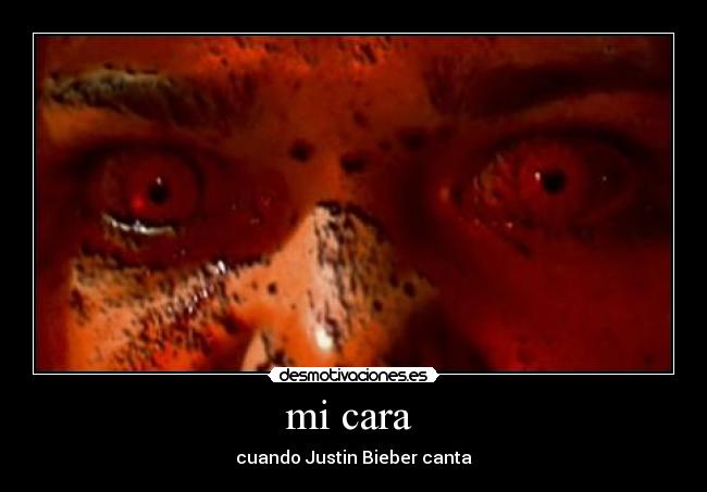 mi cara - cuando Justin Bieber canta