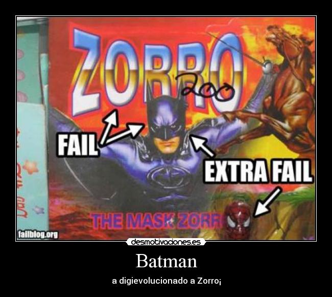 Batman - a digievolucionado a Zorro¡