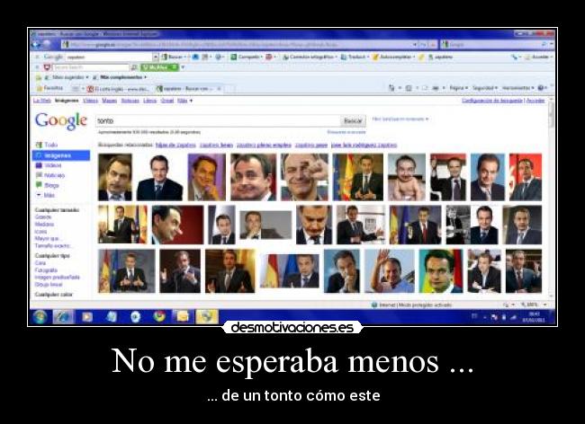 No me esperaba menos ... - 