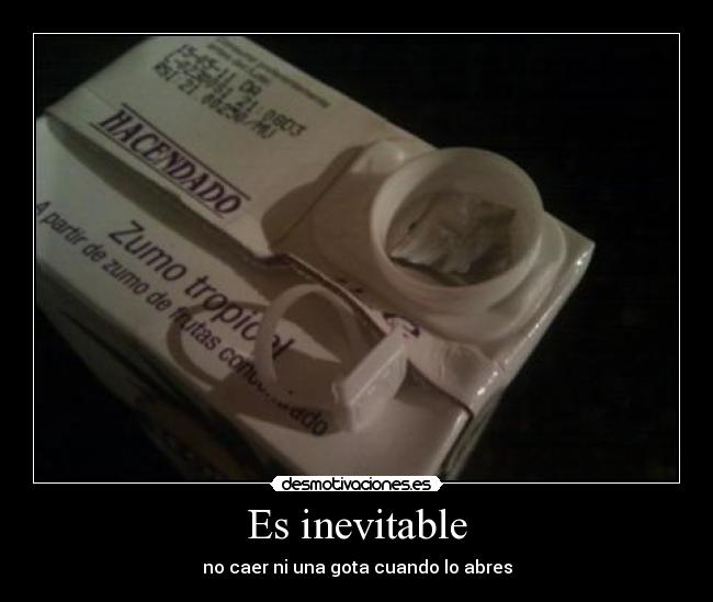 Es inevitable - no caer ni una gota cuando lo abres