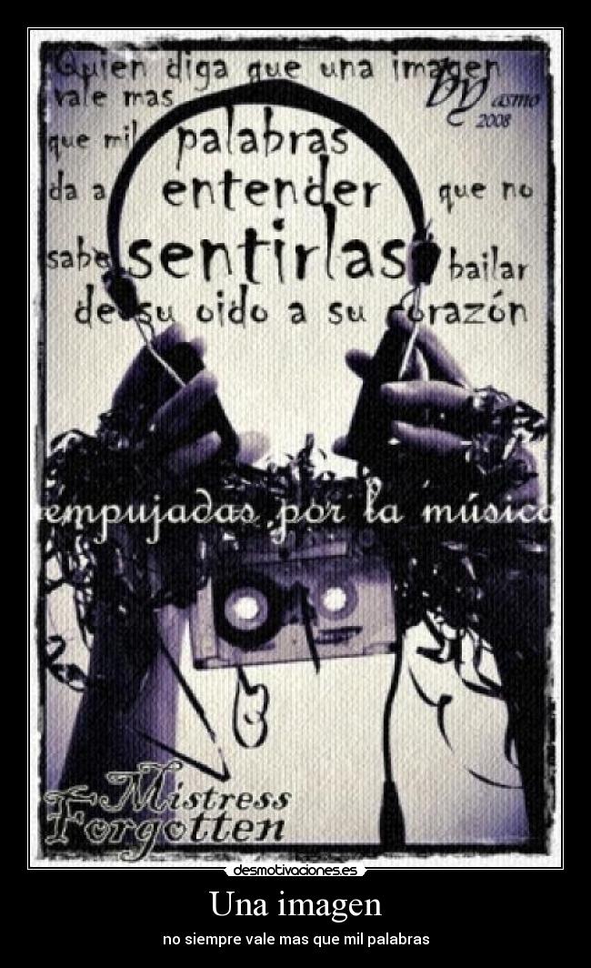 Una imagen - no siempre vale mas que mil palabras