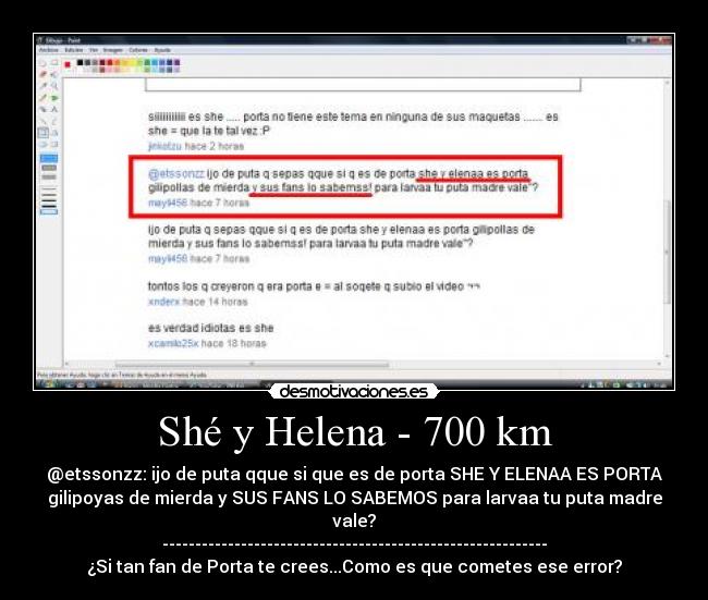 Shé y Helena - 700 km - 