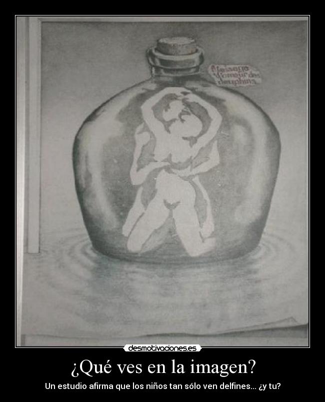 ¿Qué ves en la imagen? - Un estudio afirma que los niños tan sólo ven delfines... ¿y tu?