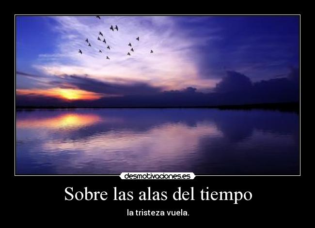 Sobre las alas del tiempo - la tristeza vuela.