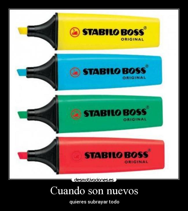 carteles subrayadores color subrayar libro desmotivaciones