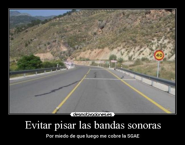 Evitar pisar las bandas sonoras -