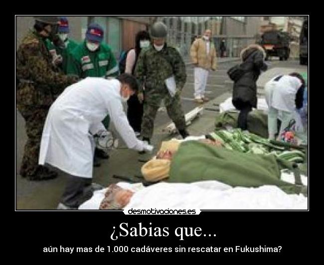 ¿Sabias que... - aún hay mas de 1.000 cadáveres sin rescatar en Fukushima?