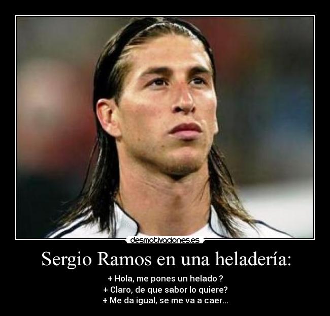 Sergio Ramos en una heladería: -