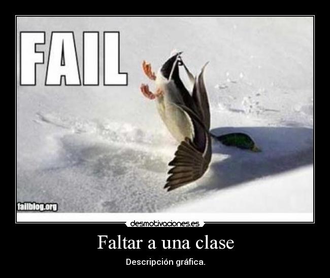 Faltar a una clase - Descripción gráfica.