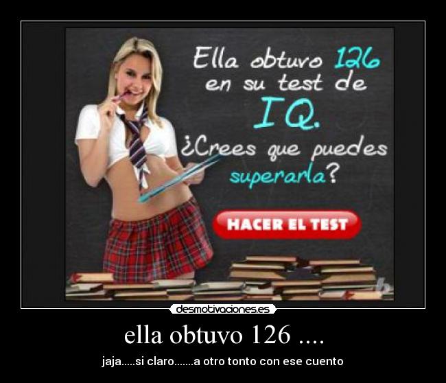 ella obtuvo 126 .... -