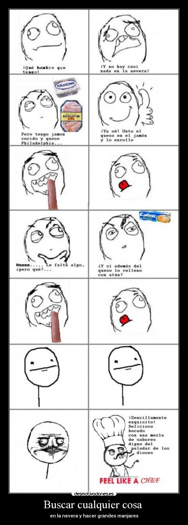 Buscar cualquier cosa - en la nevera y hacer grandes manjares