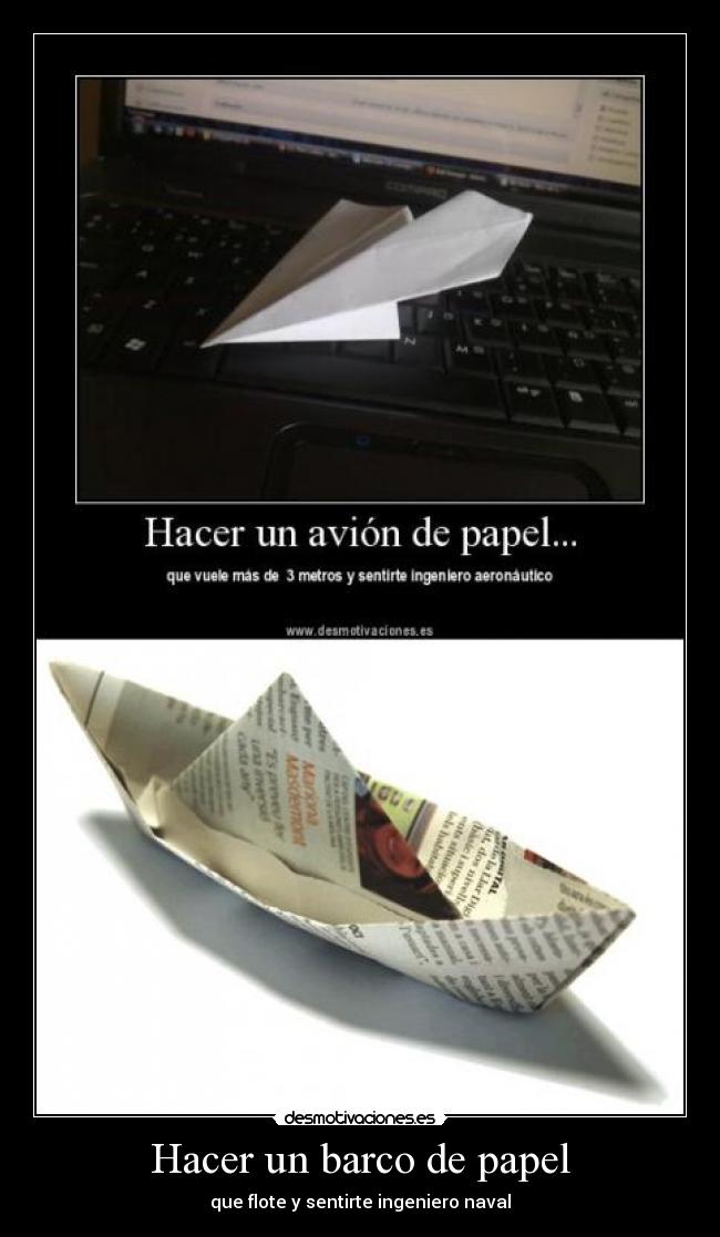 Hacer un barco de papel - que flote y sentirte ingeniero naval