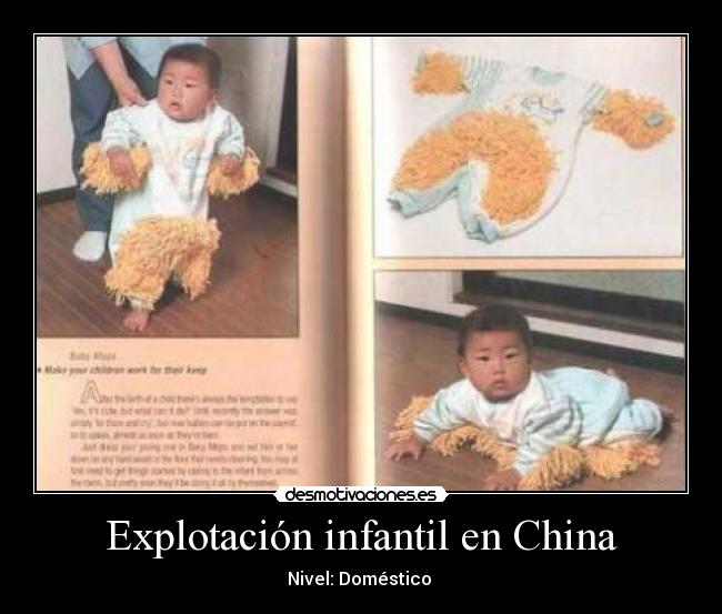 Explotación infantil en China - Nivel: Doméstico