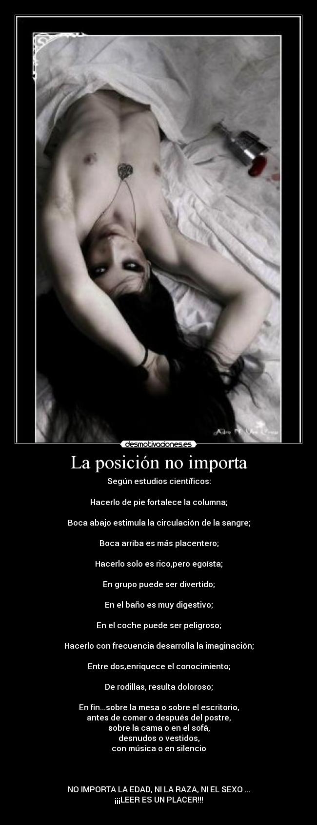 La posición no importa -