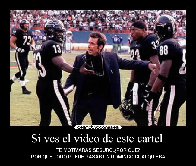 Si ves el video de este cartel -