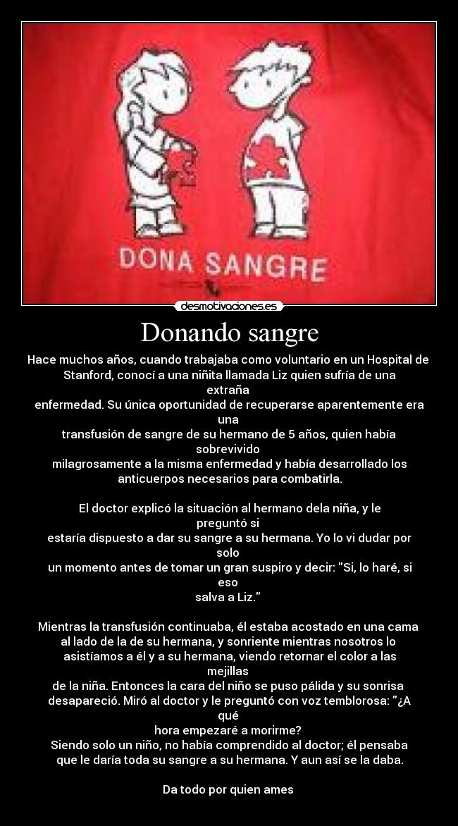 Donando sangre -
