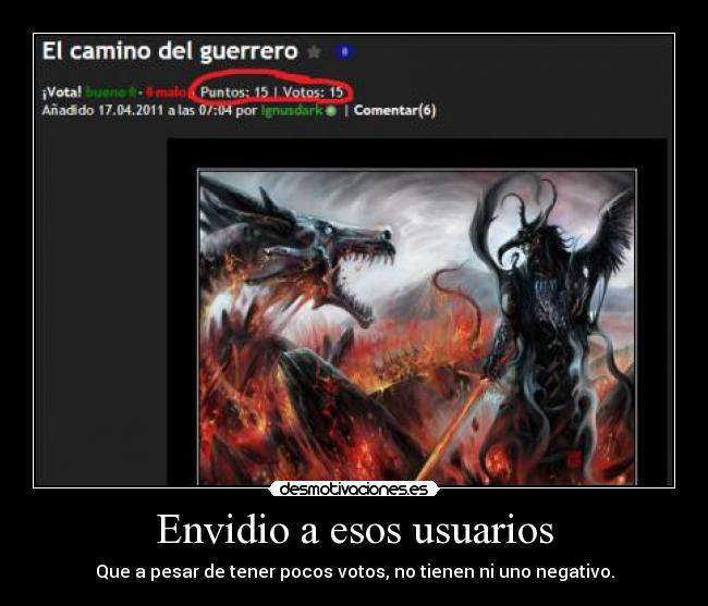 Envidio a esos usuarios -