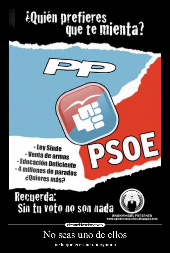 No seas uno de ellos -