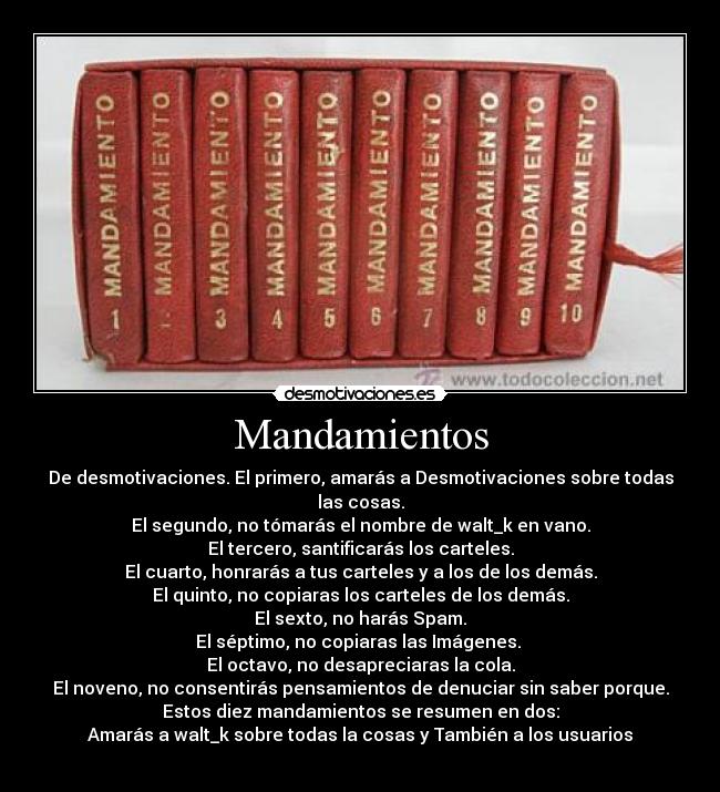 carteles mandamientos desmotivaciones