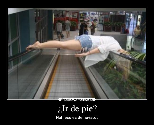 ¿Ir de pie? -