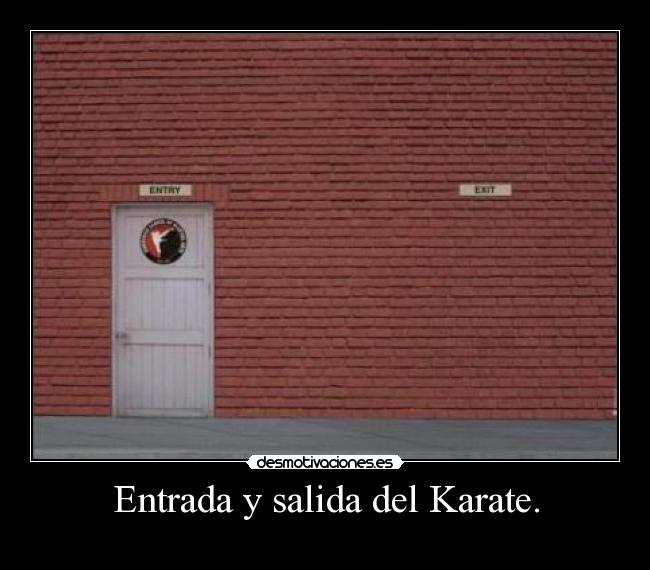 Entrada y salida del Karate. - 