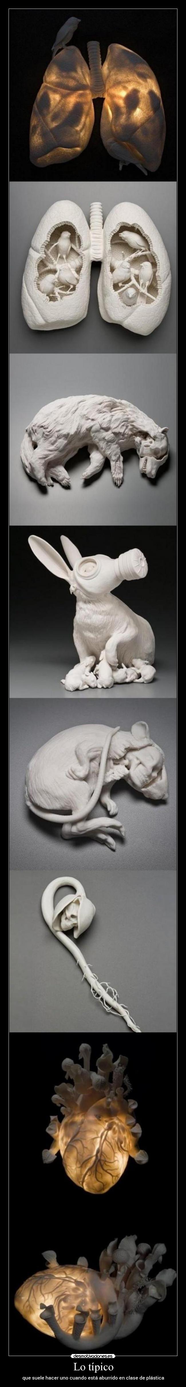 Lo típico - que suele hacer uno cuando está aburrido en clase de plástica