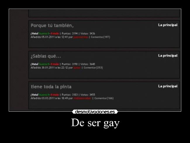 De ser gay -