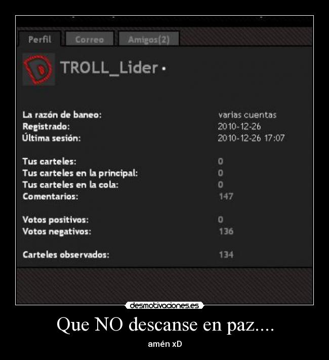 Que NO descanse en paz.... -