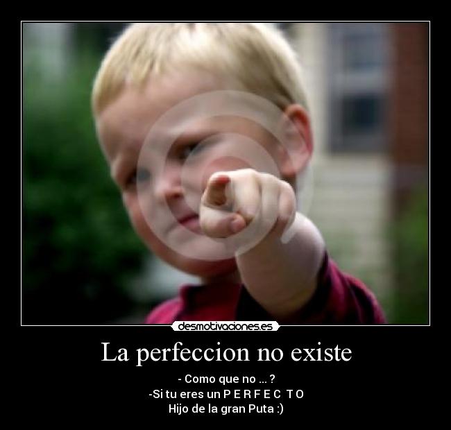 La perfeccion no existe -