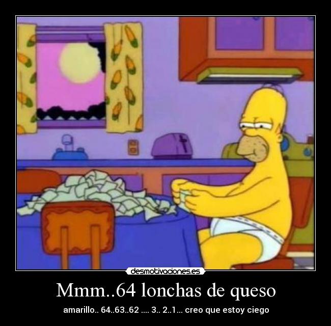 Mmm..64 lonchas de queso -