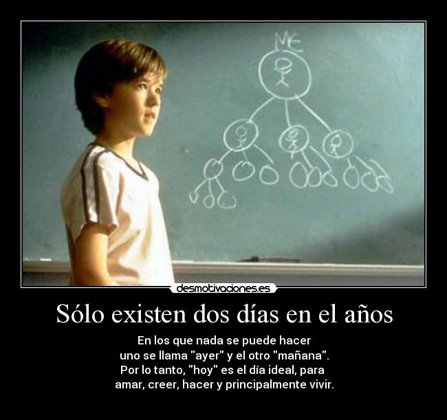 Sólo existen dos días en el años -