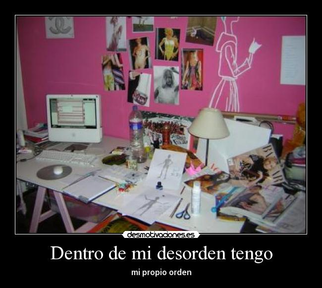 Dentro de mi desorden tengo -