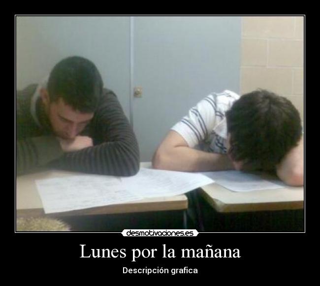 Lunes por la mañana - Descripción grafica