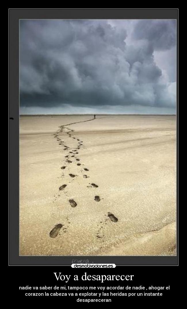 Voy a desaparecer -