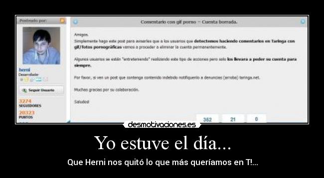 Yo estuve el día... -