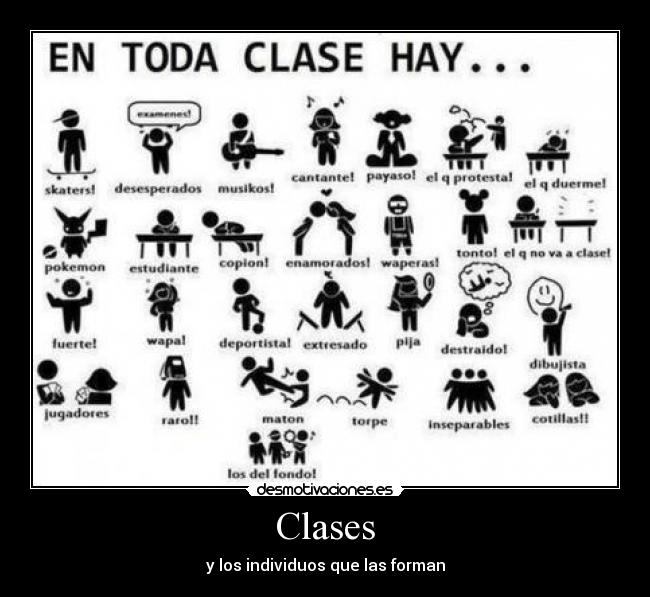 Clases - y los individuos que las forman