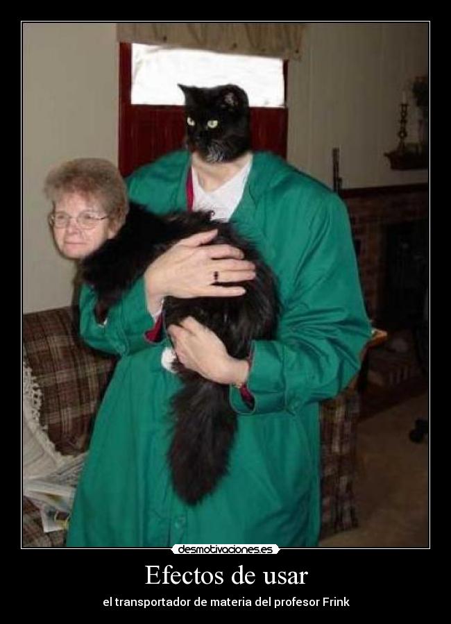carteles transportador materia profesor frink efectos gato vieja desmotivaciones