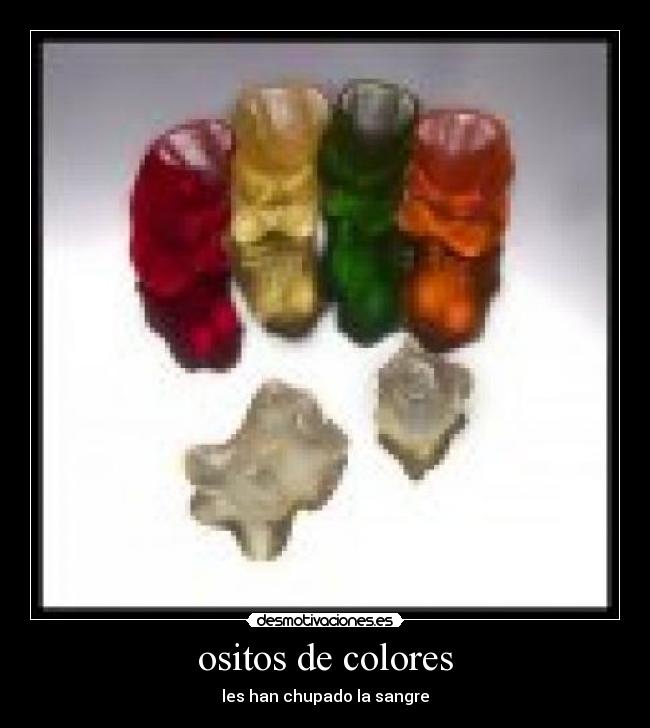 ositos de colores - les han chupado la sangre