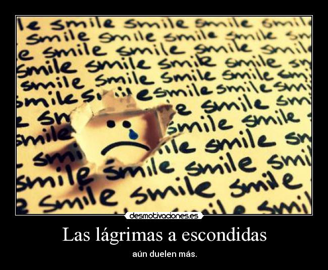 Las lágrimas a escondidas - 
