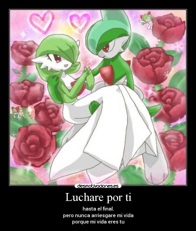 carteles gallade gardevoir amor desmotivaciones