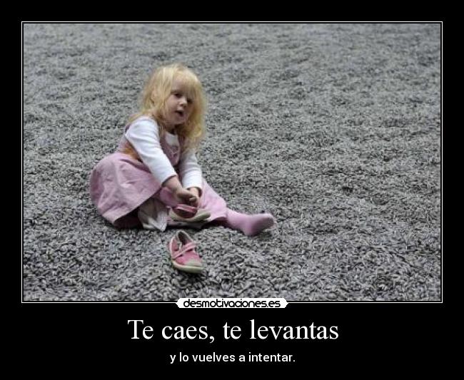 Te caes, te levantas - y lo vuelves a intentar.