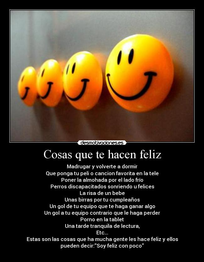 Cosas que te hacen feliz - 